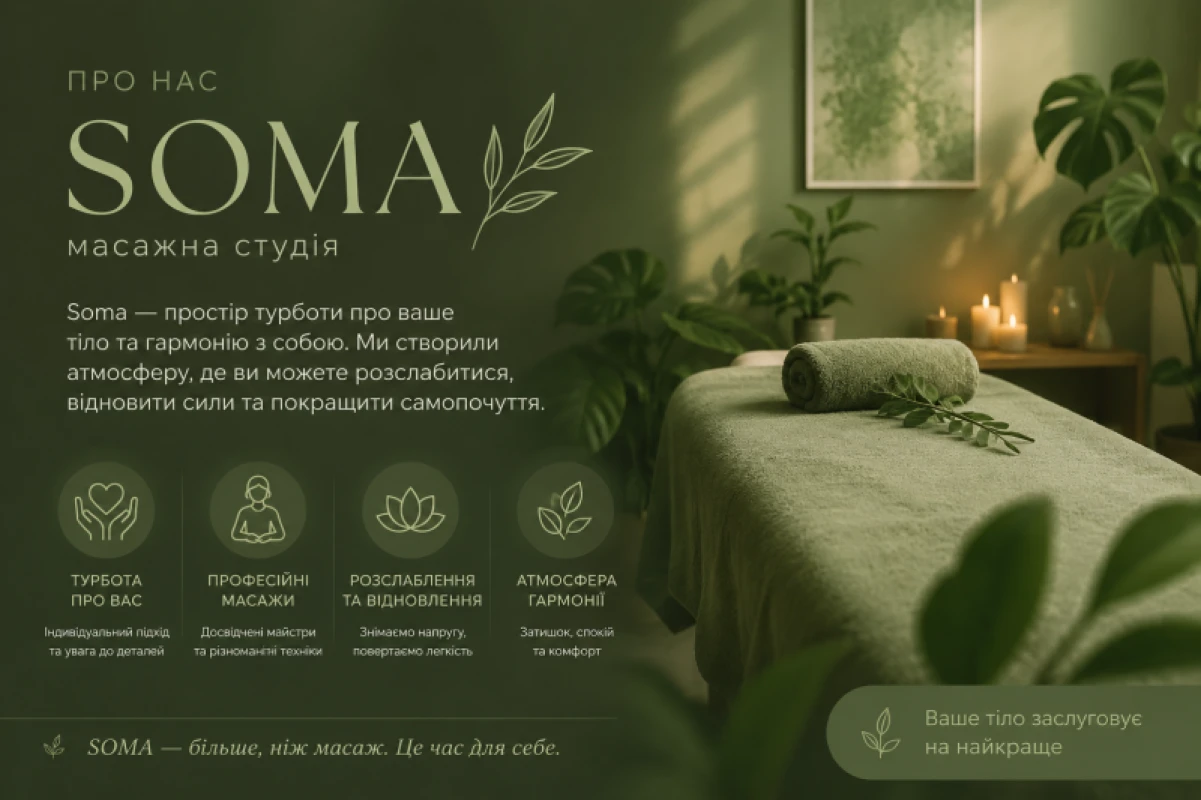Фото 3 з портфоліо Масажна студія Soma